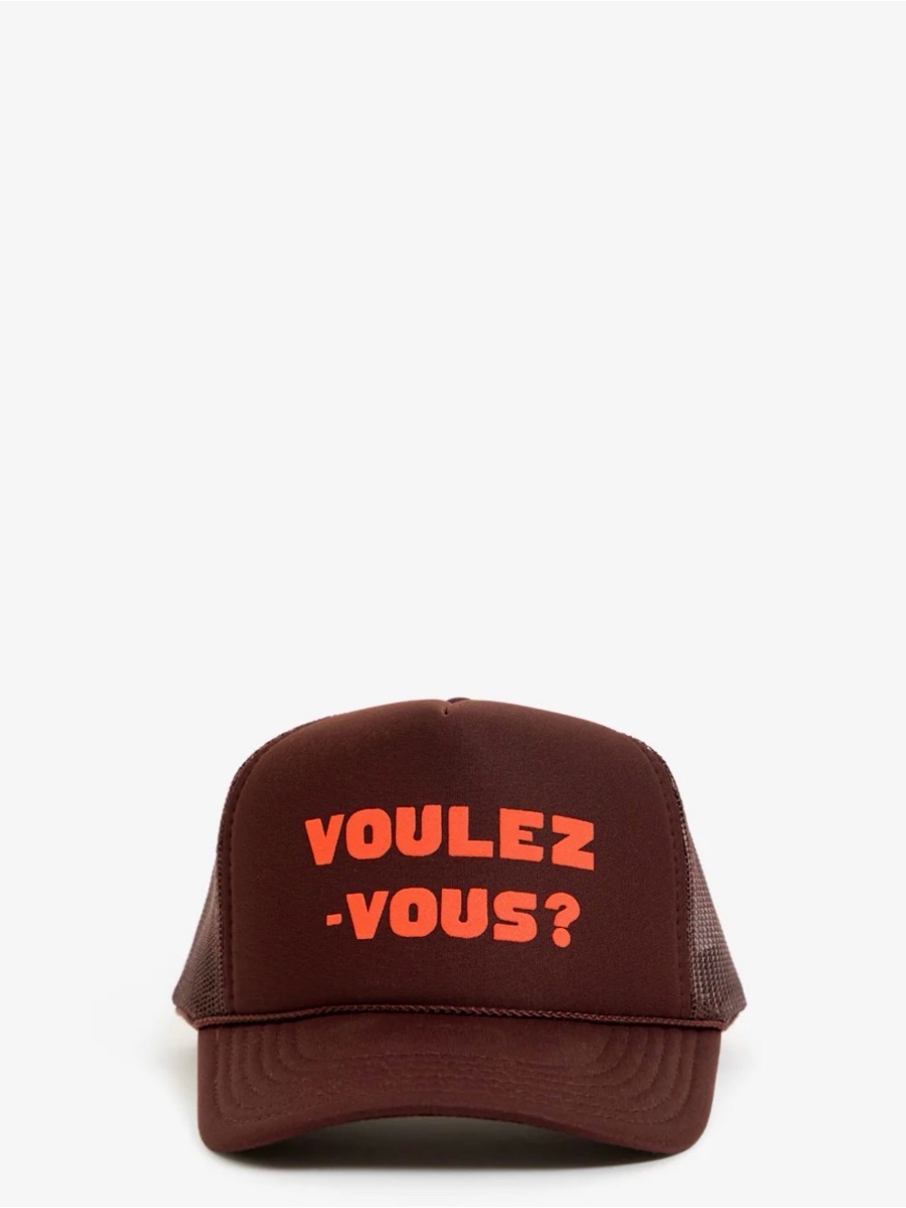 Clare V Brown "Voulez-Vous?" Trucker hat NWT